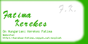 fatima kerekes business card